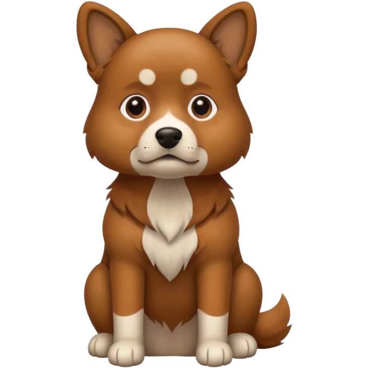 A dog in sit position emoji