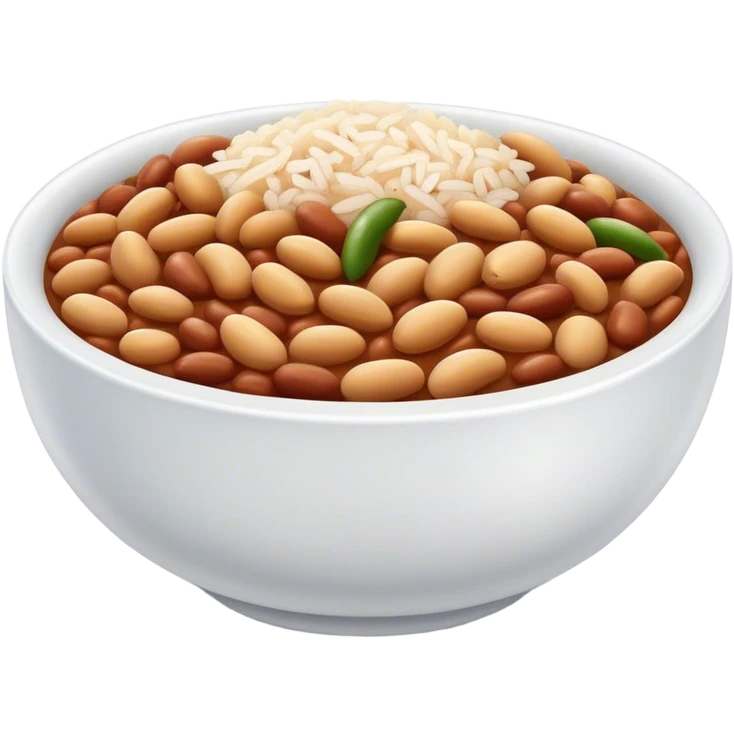 bowl of beans and rice emoji