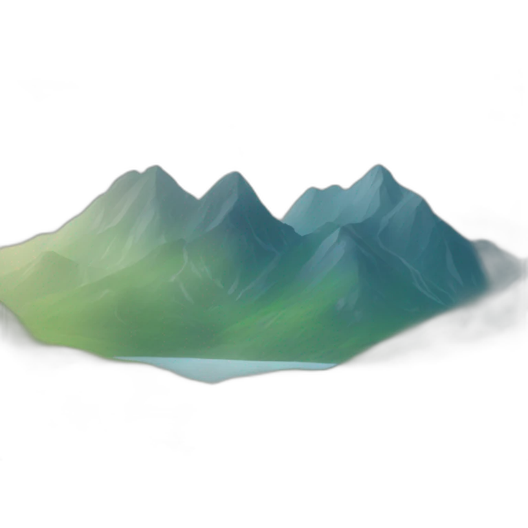 mountains with rain emoji