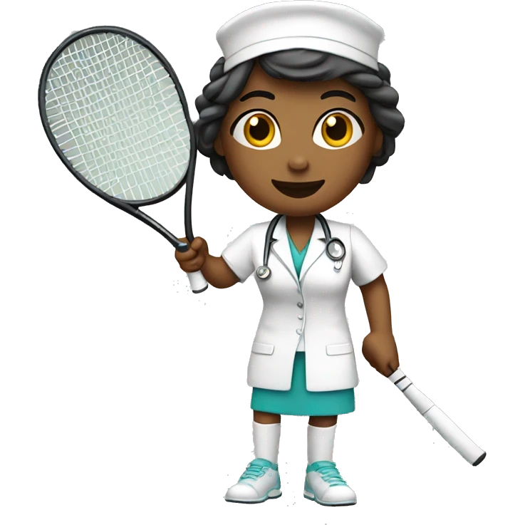 nurse playing tennis emoji