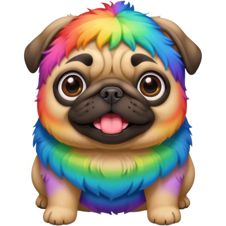 rainbow pug emoji
