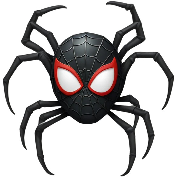 spider-man with a freaky smile emoji
