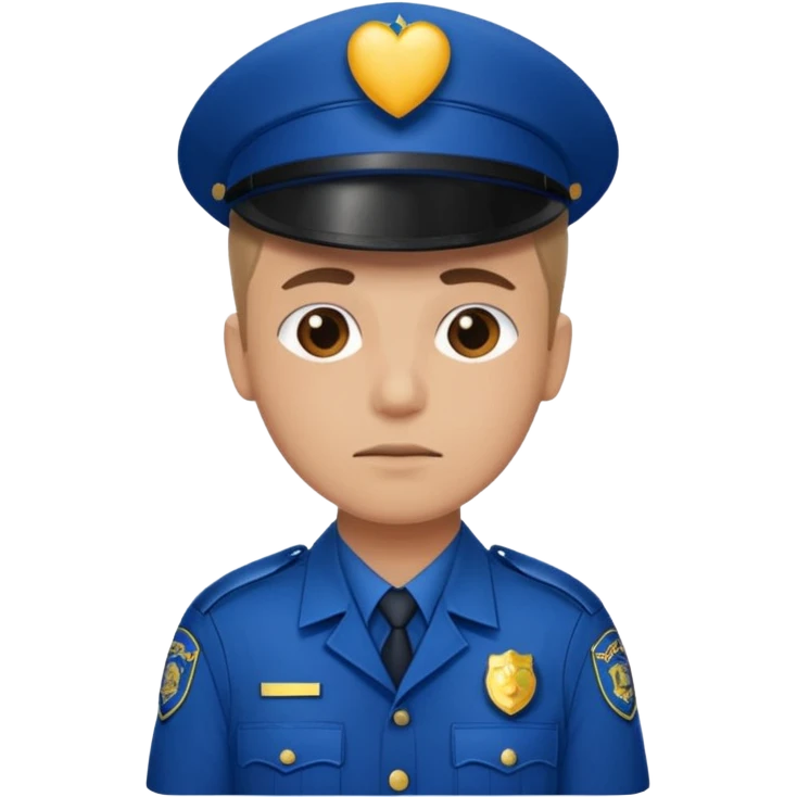 Policia con el corazón roto emoji
