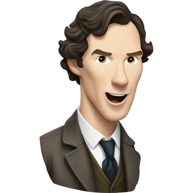 benedict cumberbatch as sherlock holmes as excited emoji