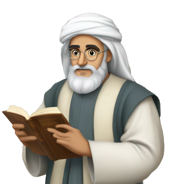 Nizami Ganjavi persian medieval author with a book in hands emoji