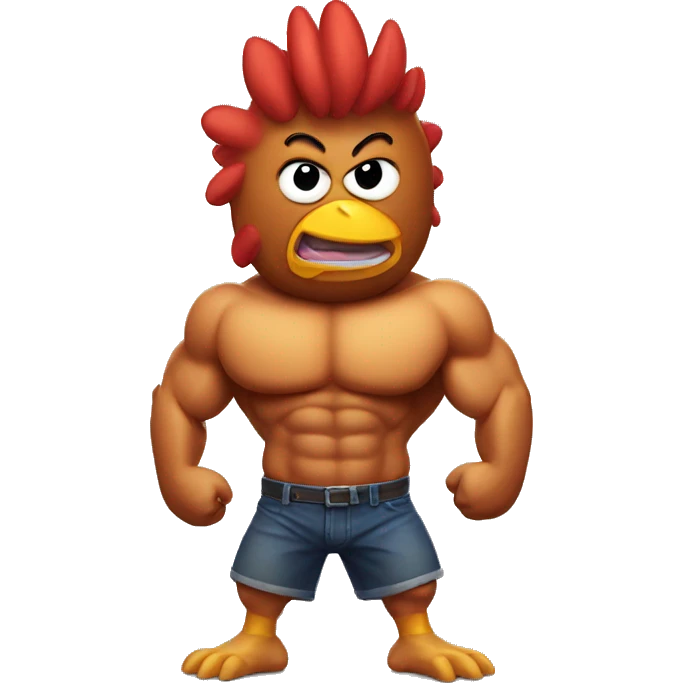 muscle boy chicken emoji