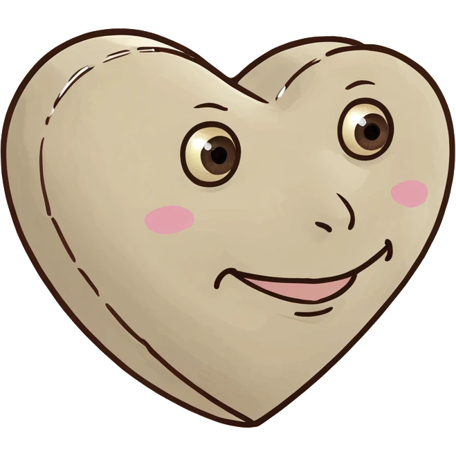 Carta con corazón beige emoji