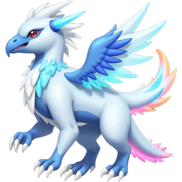 Neon Vibrant Pulsating Trail-glowing Chromatic Trico-Absol-Kyurem-Salamence-Silvally-fusion-hybrid emoji