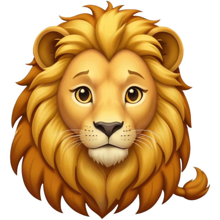 Simba lion with golden mane emoji