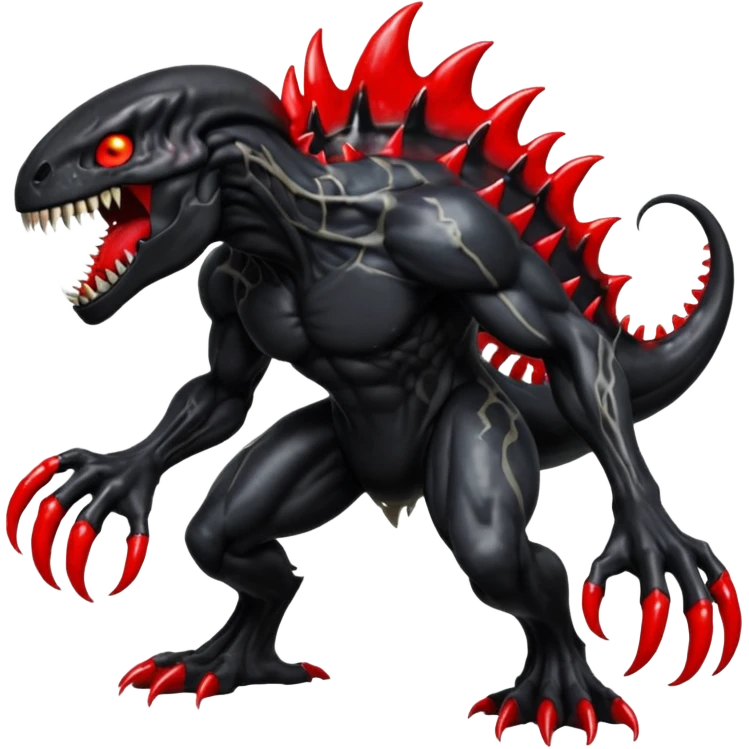 Venom-Groudon-Xenomorph-Darkrai-fusion, full body emoji