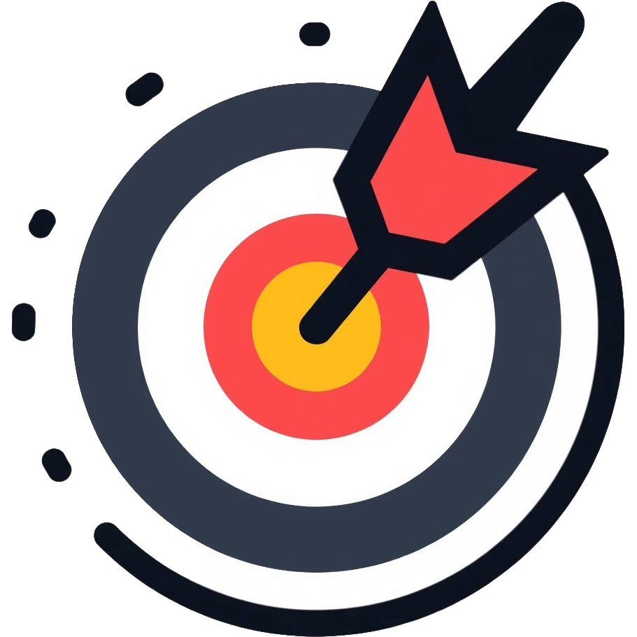 target bullseye with an arrow hitting the center emoji