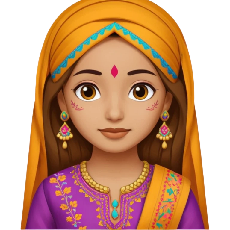 Girl with punjabi suit emoji