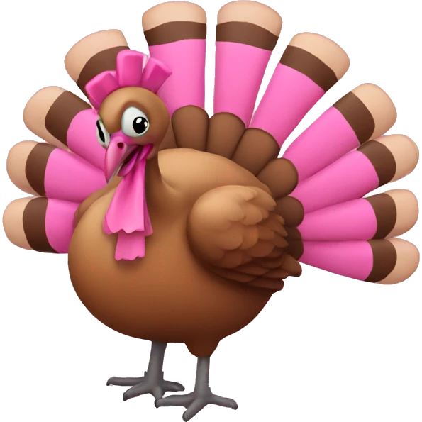 Pink turkey  emoji