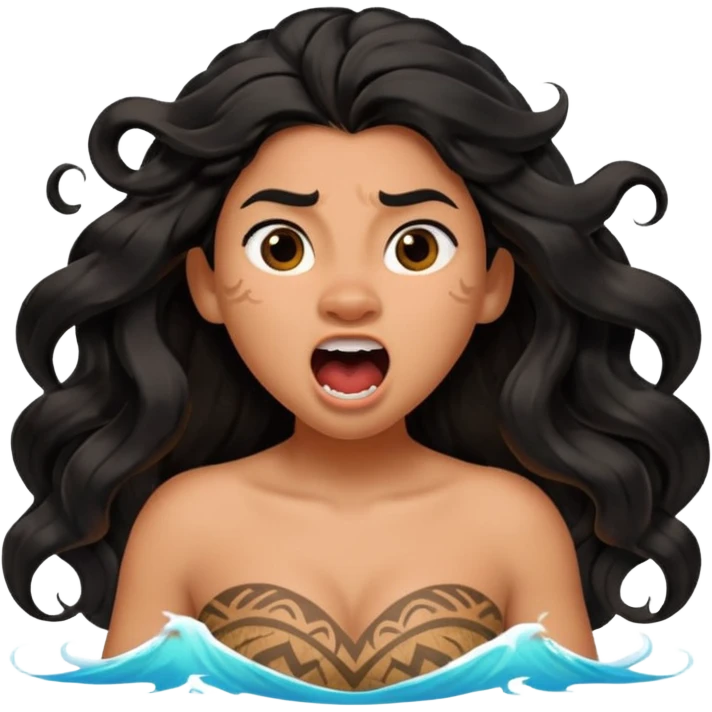 disney moana screaming emoji