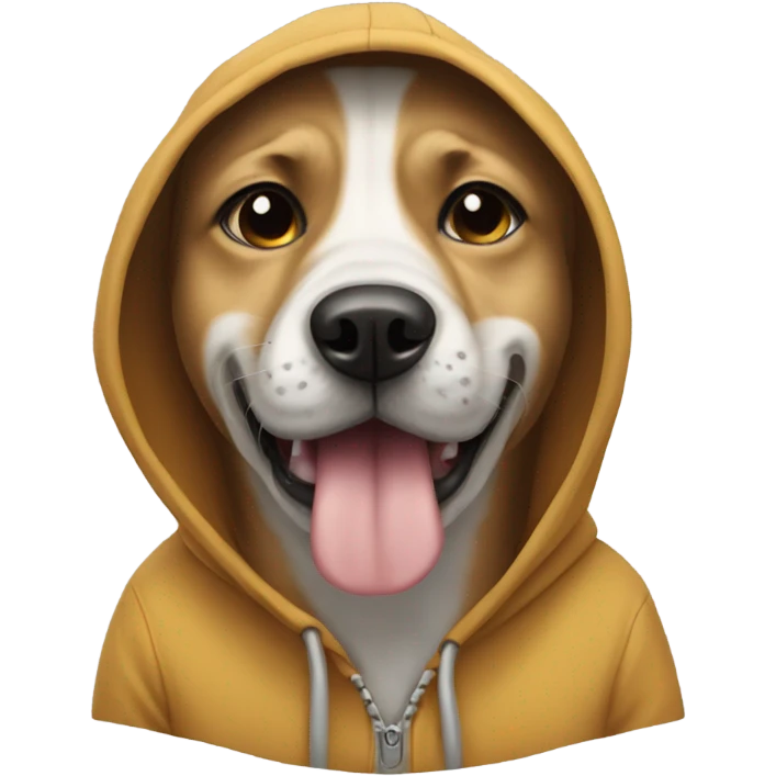 Dog wearing hoodie  emoji