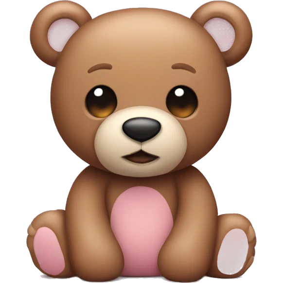 Light pink and brown Teddy bear  emoji