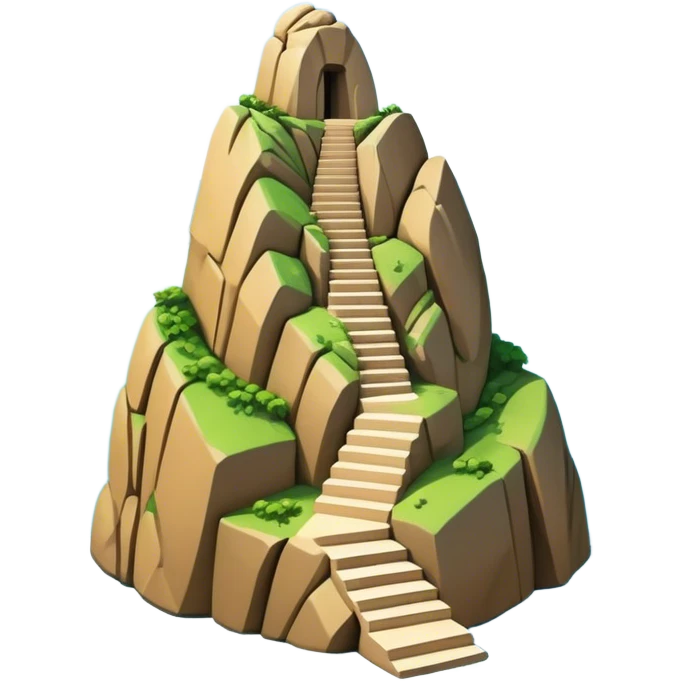 Cinematic Realistic Guatapé Rock Landmark Emoji, depicting the colossal monolithic rock with its zigzagging staircase, offering panoramic views of lush green lakes and scattered islands. emoji
