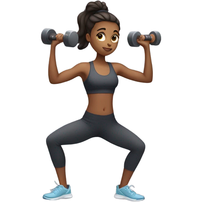 Girl doing exercise  emoji