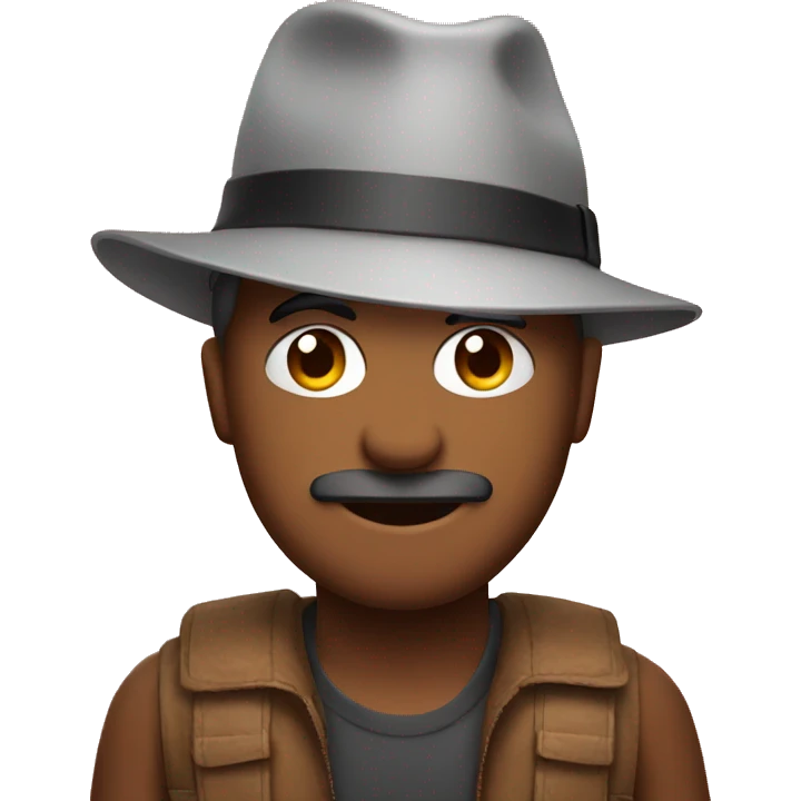 hat man with youtube logo emoji