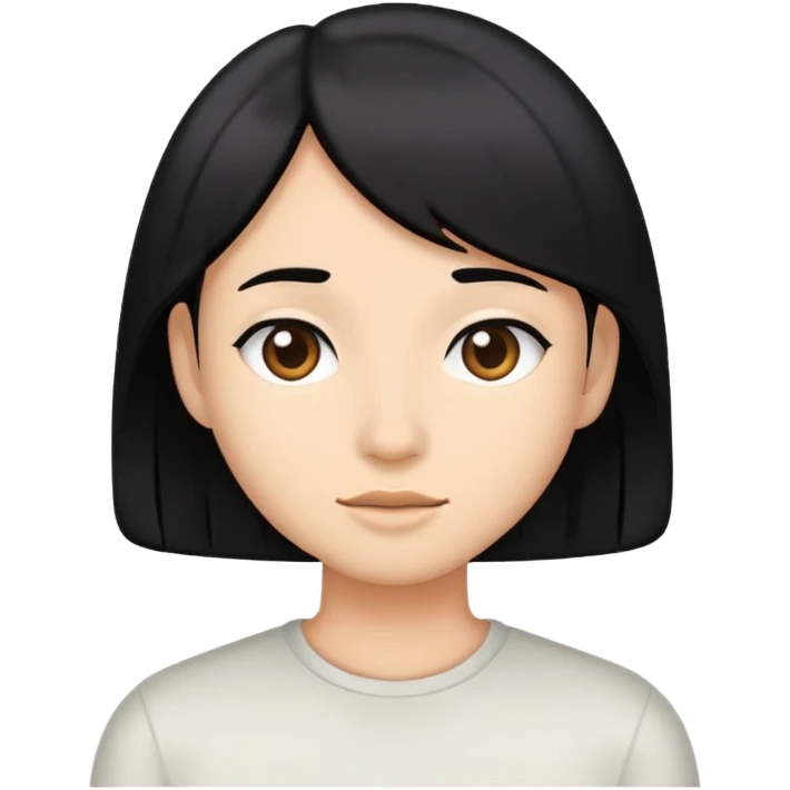 Black hair emoji
