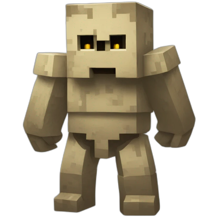 a minecraft tuff golem emoji
