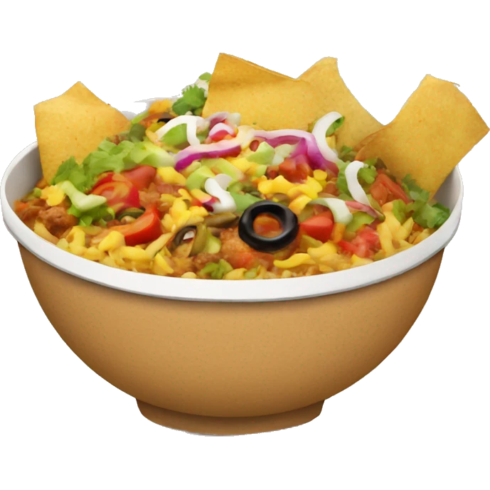 Cardboard bowl with Mexican food emoji