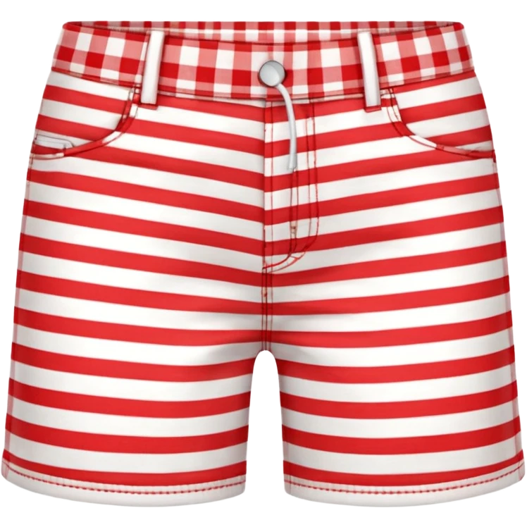 Red gingham short shorts  emoji