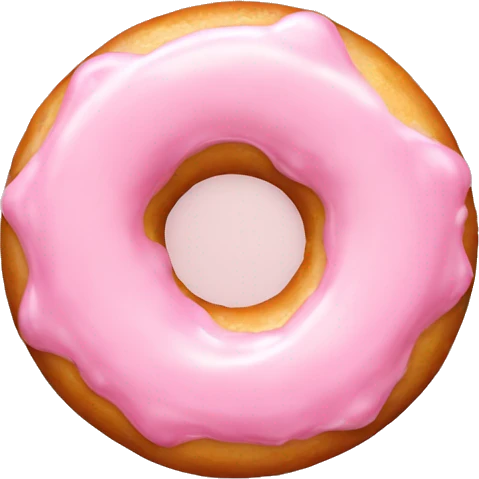 baby pink glazed donut  emoji