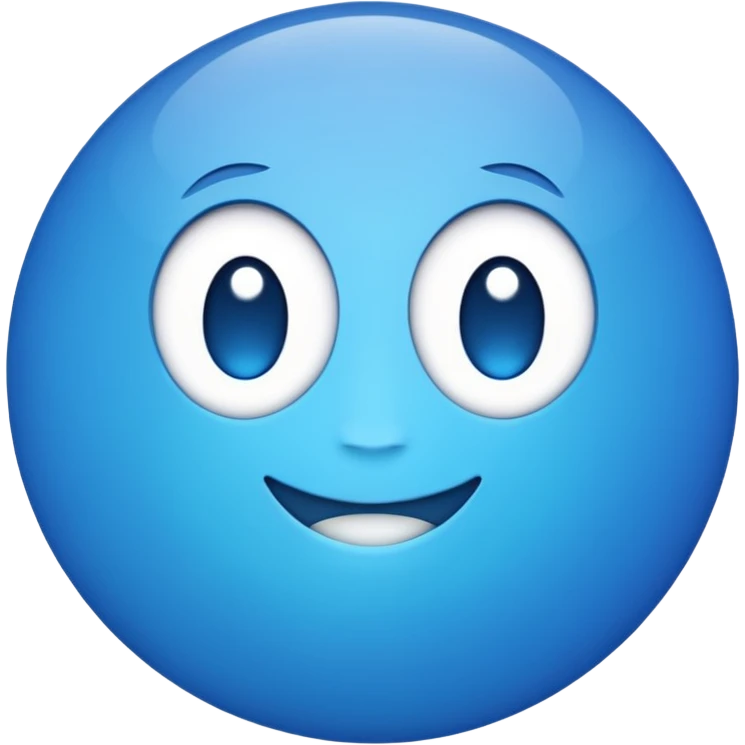 blue dot saying sheeesh emoji