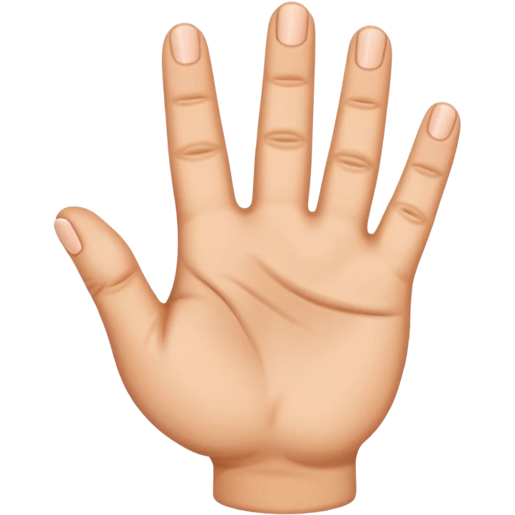 Kepalan tangan dengan 4 jari menutupi jempol  emoji