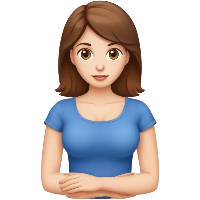 White women with big tots and brown hair emoji