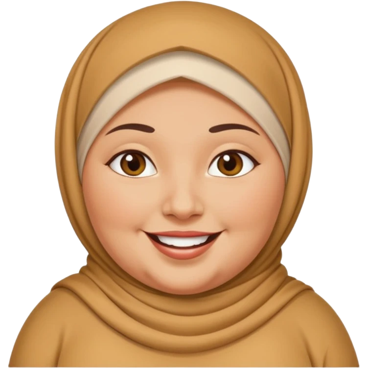 fat woman in hijab emoji