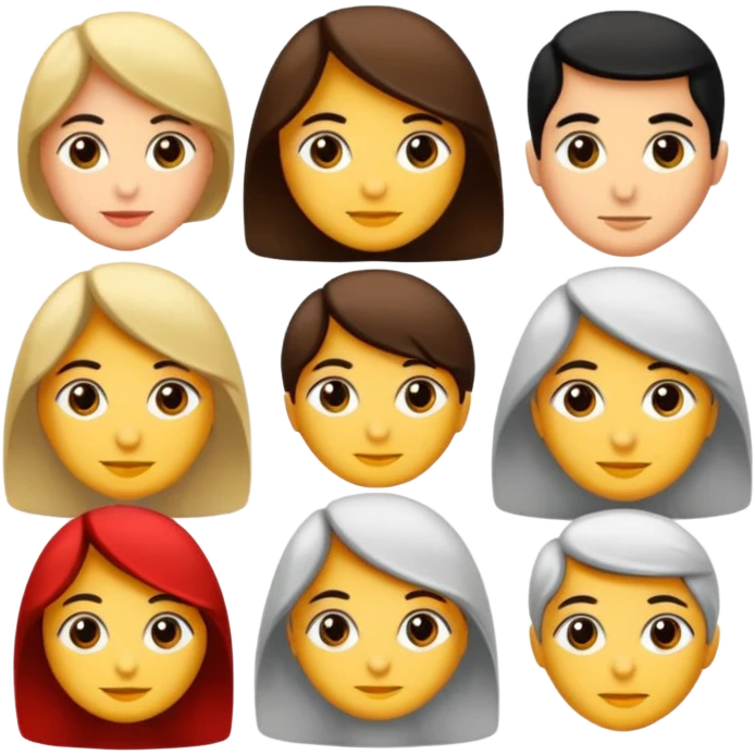 Uzun beyaz tenli toplu saçlı ela gözlü dolgun dudaklı kumral kız emoji
