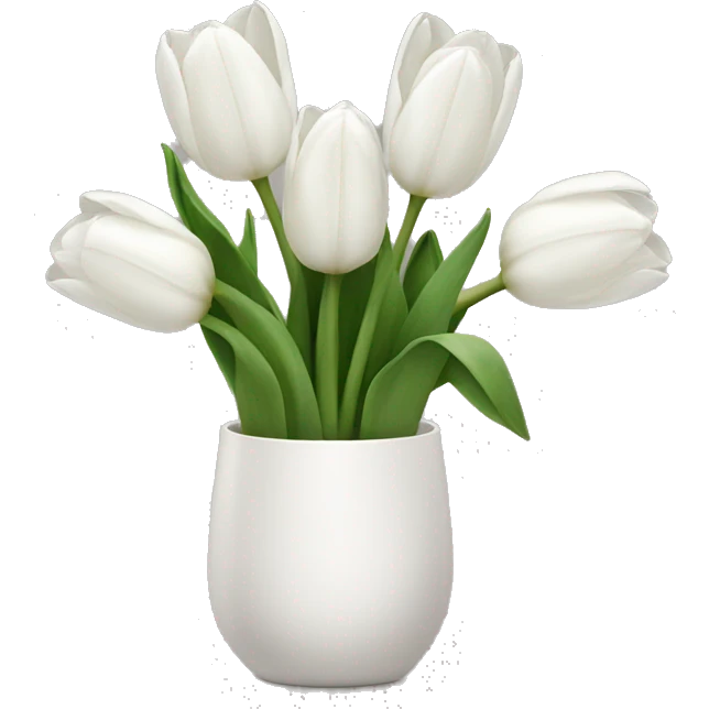 White tulips  emoji