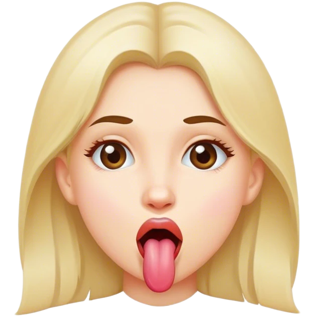 girl sticking tongue out emoji