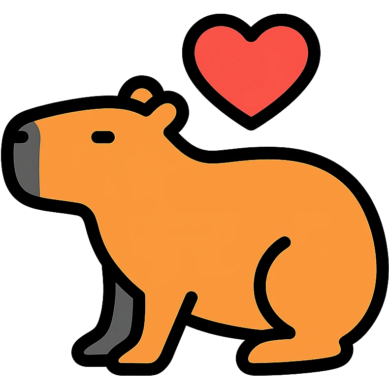 capybara love emoji