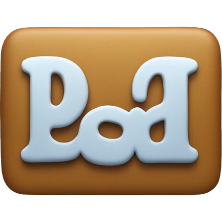 i want the letters: "PDAD" on a solid background emoji