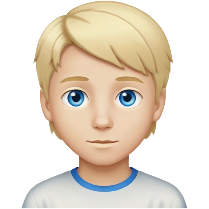 A 11 year old boy with blonde hair and blue eyes emoji