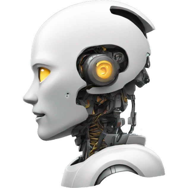 robot face in profile side view emoji