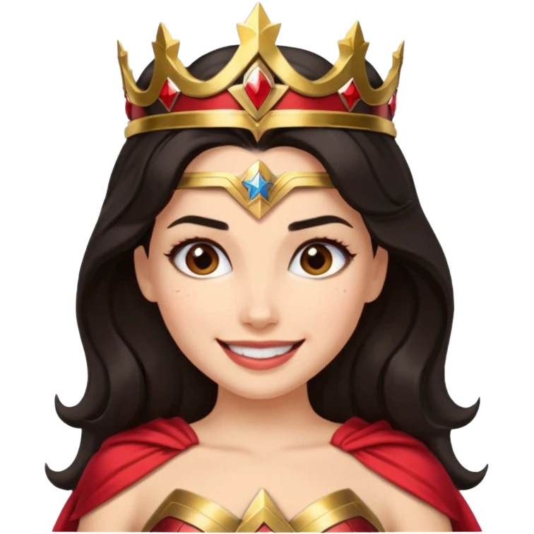 Haz un emote de una mujer maravilla emoji