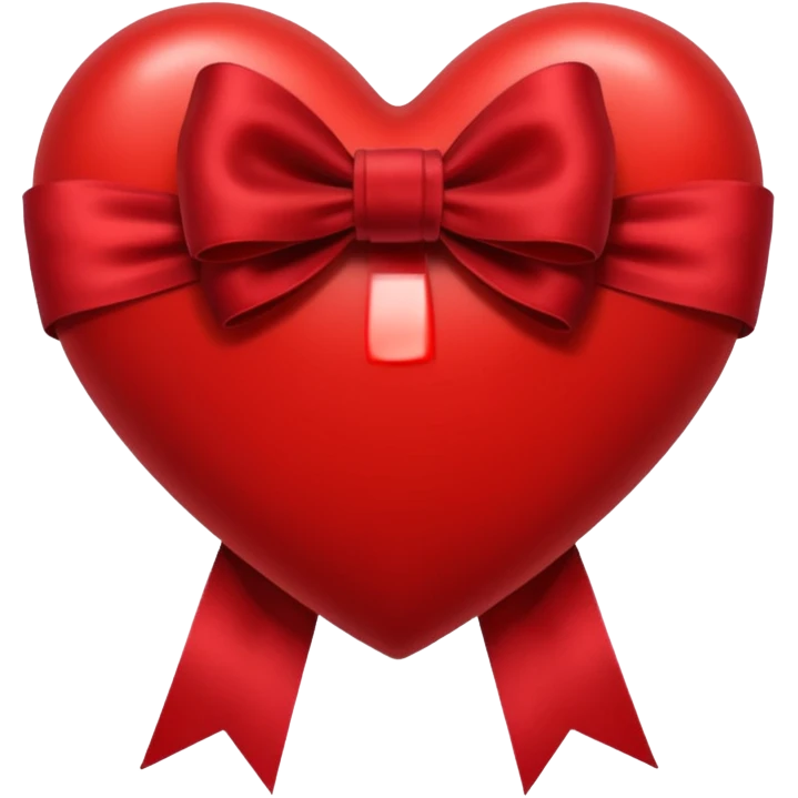 heart with a velvet ribbon bow emoji