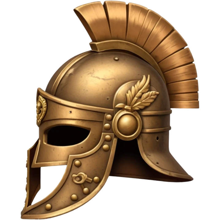 An emoji of an ancient Roman gladiator's helmet with a crest. emoji