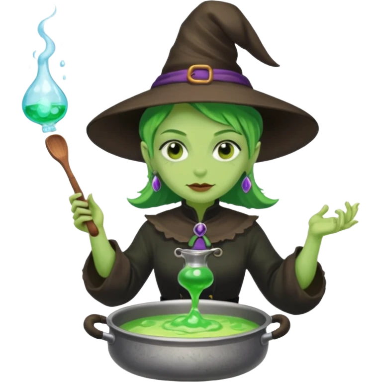 green witch cooking potion emoji