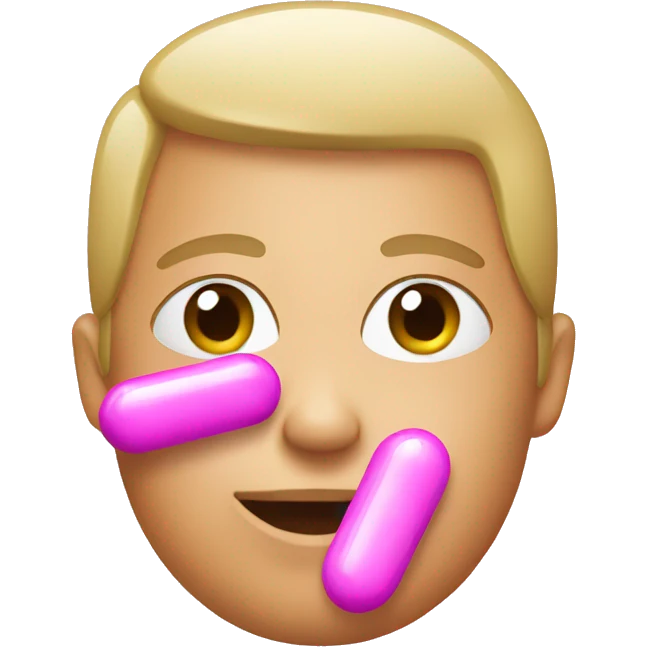 Pink pill emoji