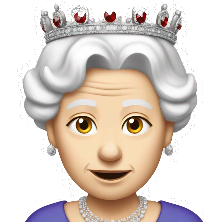 angry queen Elizabeth the first of England without colour background emoji