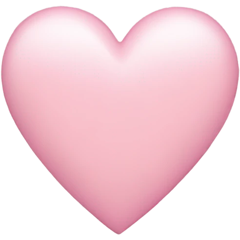 Cute light pink love heart emoji