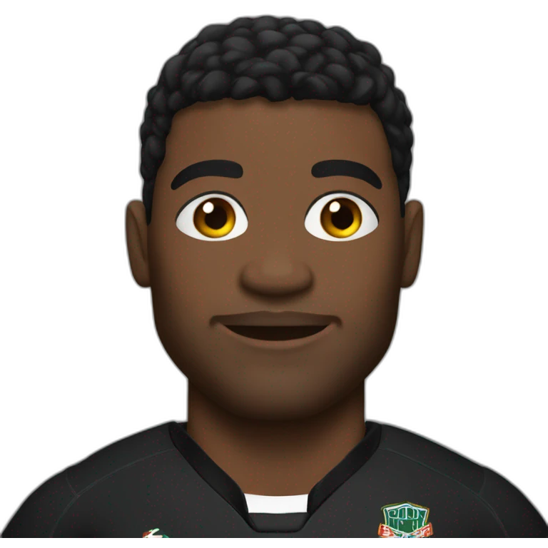 All black rugby player emoji