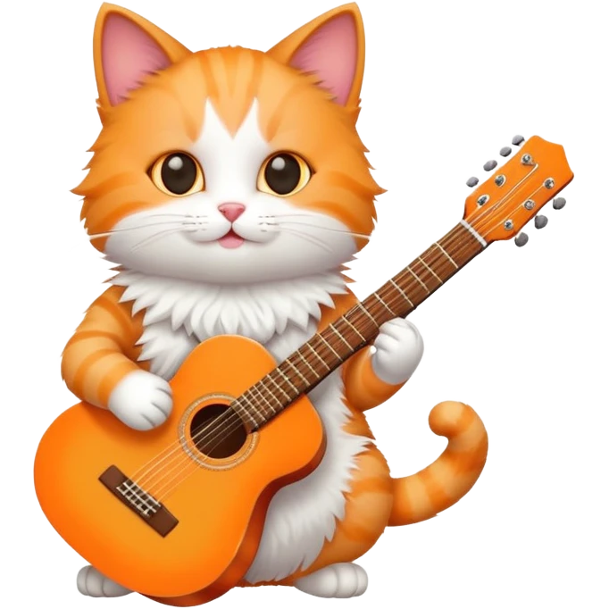cat play guitar emoji