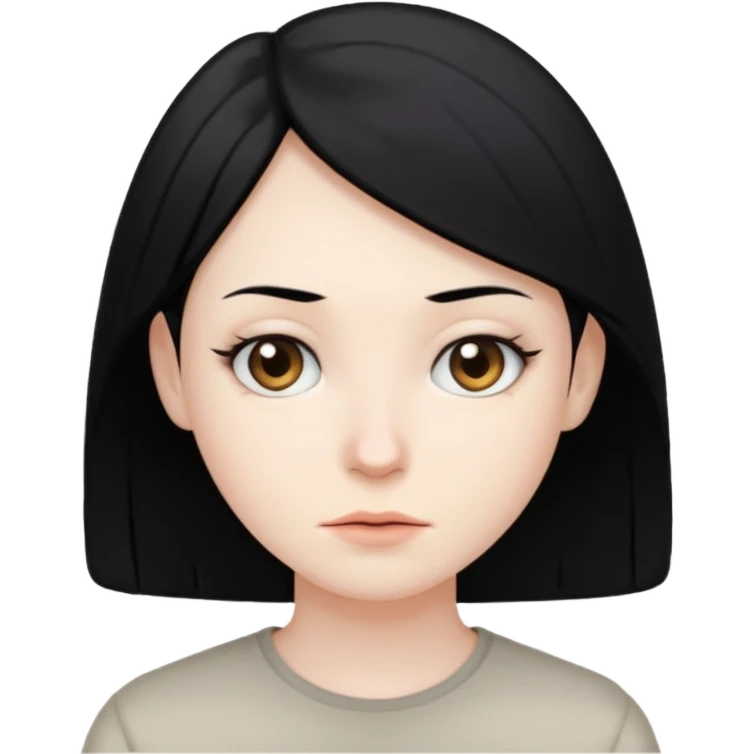 another black hair emoji
