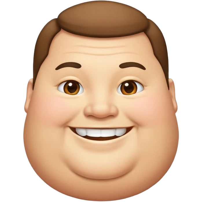photorealistic fat official emoji